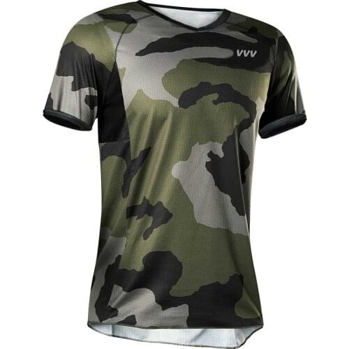 Short Motocross Cycling Jersey Bicycle Camo Military Shirt Bike Downhill Wear Clothing Sleeve Team Road Mountain Jacket Tight