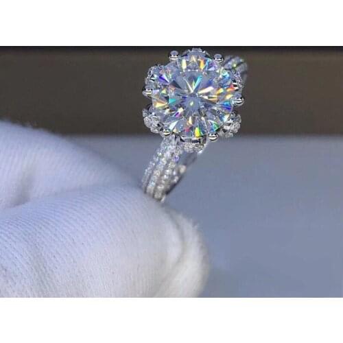 Fine Fishtail Rings Fashion Luxury 8mm Blue Zircon Charming Mermaid Jewelry Womens Wedding Engagement Best Finger Ring Gifts