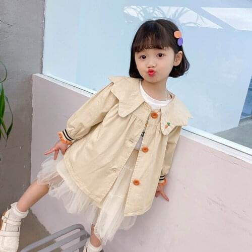 Girls Coat Outerwear Graffiti Pattern Girls Coats Casual Style Childrens Coat Spring Autumn Clothes Girl