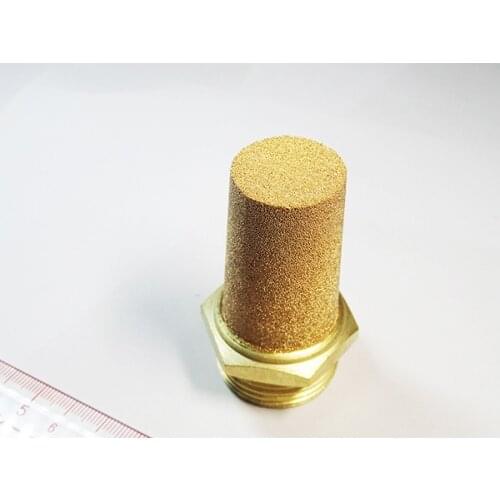 Pneumatic solenoid valve copper muffler PST-02,Thread 1/4" copper muffler exhaust vent 10pcs/lot