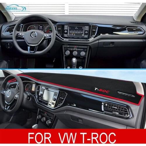 Car Dashboard Avoid Light Pad Instrument Platform Desk Cover Mats Carpets For VW T-ROC TROC 2018 2019 2020 Accessories