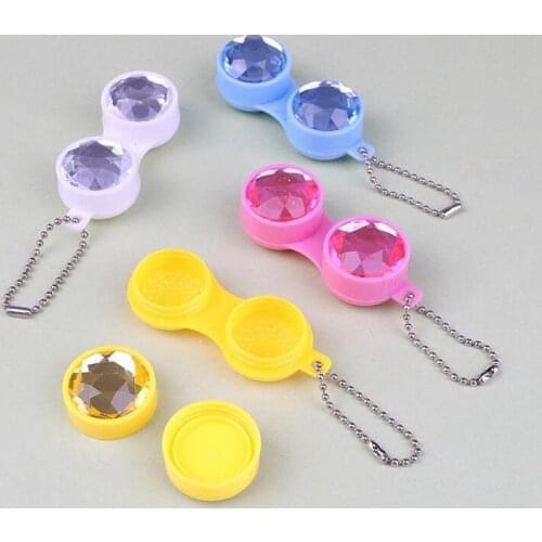 Simple Contact Lens Box Diamond Shaped Travel Portable Case Lens Storage Container Case Contact Lens Case#202113