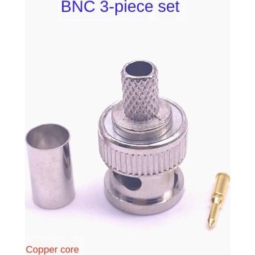 Factory Direct BNC Head Cold Pressing BNC Plug Tailpiece Three-Piece Rg58 Head RG59 Head Rg60