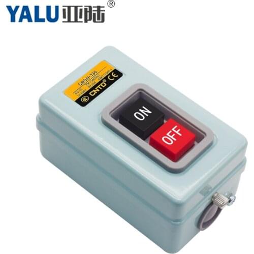Push Button Power Switch Three Phases Power Control Start Switch 3P 30A 3.7KW CBSN-330