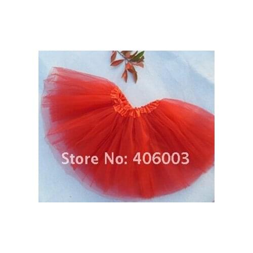 Baby girls christmas skirts kids tulle chiffon ballet tutu skirt dance red skirt