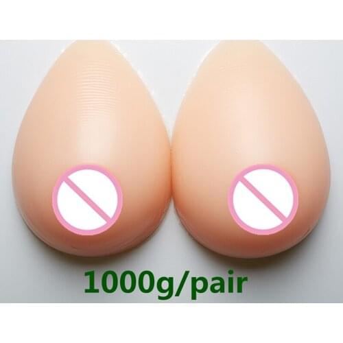 Silicone Breast Form 1000g/pair Fake Boobs False Breasts For Men Crossdresser Drag Queen Shemale Transgender Artificial Breast