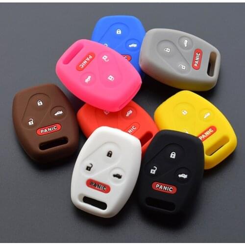 Silicone car Key Case for Honda Accord CR-V Civic Insight Ridgeline 3+1 Buttons rubber Cover set skin Holder protected