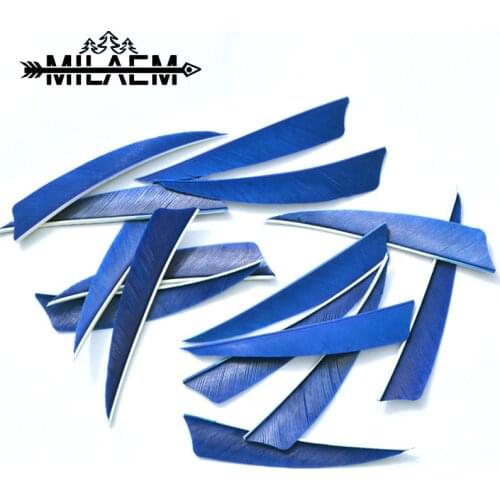 50pcs 4 inch Archery Turkey Arrow Feather Right Wing Real Natural Arrow Fletching Wooden Carbon Bamboo Arrow Hunting Accessories