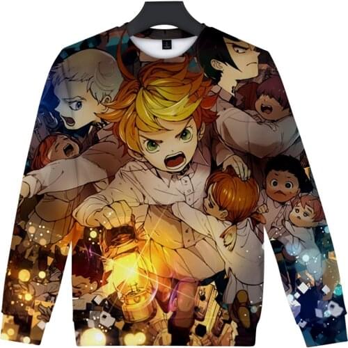 The Promised Neverland Season 2 funny hoodies 3D Printing Slim-cut Unisex Polyester Cotton Printed 2021 New Top