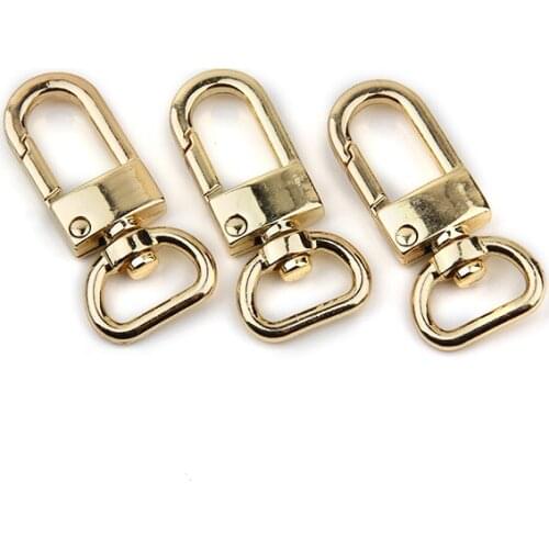 YEHUIJIE5Pcs Golden Keychain High Quality Rotating Lobster Clasp Split Zinc Alloy Keychain Hot Sale DIY Accessories
