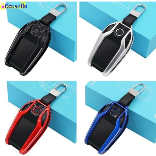 LCD Screen Car Key Protective Cover for CF400 CF500 TK800 Metal Protective Case Shell with Key Chain for VW Audi BMW Benz Toyota