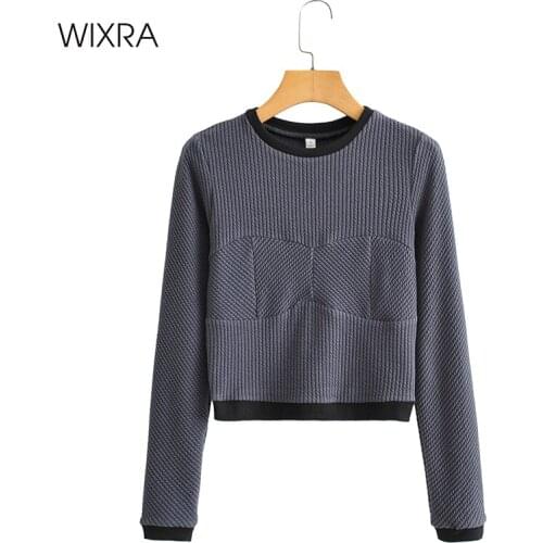 Wixra Womens Sweaters New Fashion O Neck Design Style Pullovers Tops Femme Jumpers Street Wear Autumn Winter