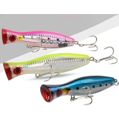 1Pcs Topwater Popper Fishing Lure 12.5cm 40g 8cm Crankbaits Isca Artificial Hard Bait Fly Fishing Wobblers pesca