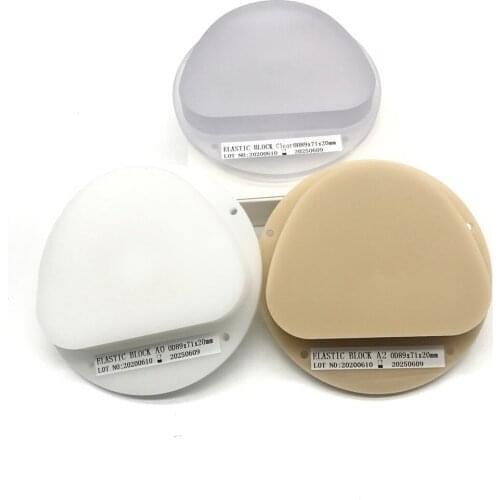 2 pieces A2 A3 Color Flexible PMMA Disc Amann Girrbach 89mm Dental Acetal Block PMMA Disk