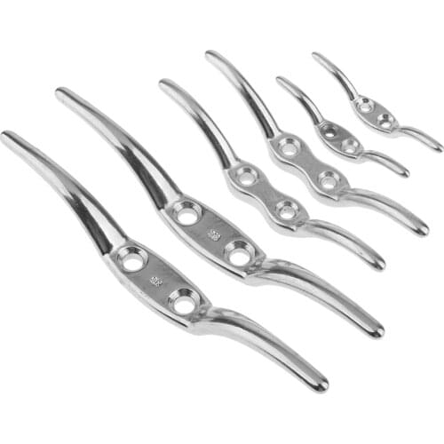 2Pcs Stainless Steel Rope Cleat Deck Mooring Marine Line Flag Anchor 67mm