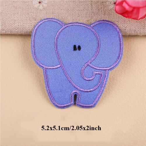 20pcs Iron On Patches For Clothing parches bordados Cute Elephant Embroidered Patchwork Appliques Jacket Art Patch Badge Sticker