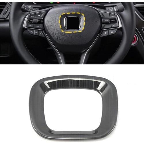 For Honda Accord 10th 2018 2019 Accessories Stainless Steel Car Middle Steering Wheel Button Frame Cover Trim Car Styling 1pcs
