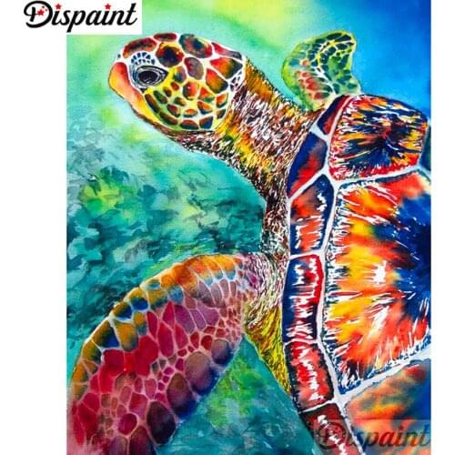 Dispaint Full Square/Round Drill 5D DIY Diamond Painting "Animal sea turtle" 3D Embroidery Cross Stitch Home Decor Gift A11794