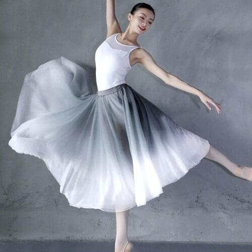 New Ballet Dance Wear For Women Gray Ballerina Skirts Ballet Tutu Dance Costume Ballrt Outfits Stage Performance Clothes JL1422
