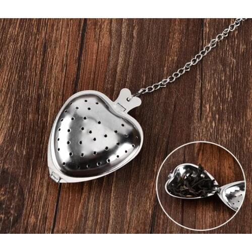 Free Shipping 500Pcs/Lot Stainless Steel Heart Shape Tea Infuser Strainer Filter Loose Leaf SN2932