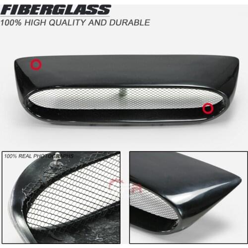 For 14-18 Mazda 3 MPS 3Dr 5Dr Hatch ZR Style FRP Fiber Glass Large Hood Scoop Fiberglass Bonnet Air Vent Fibre Intake Duct Trim