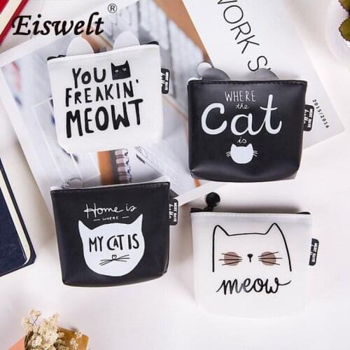 Dropshipping Cat Coin Purses Holder Women Mini Silica Gel Change Wallet Girl Kids Money Bag Coin Bag Children Kid Zipper Small