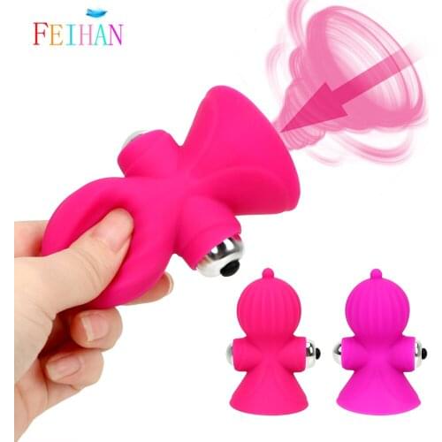 FEIHANVibrator Breast Sucking Device Nipple Stimulator Vibrator Breast Massager Silica Gel Variable-Frequency Sex Toys For Women