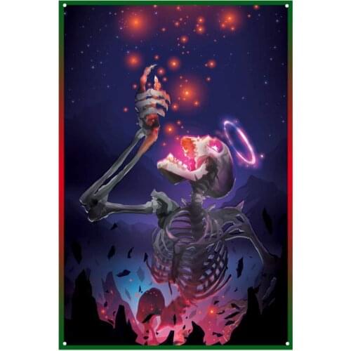 Fantasy Star Swallowing Skull Novelty Parking Retro Metal Tin Sign Plaque Poster Wall Decor Art Shabby Chic Gift