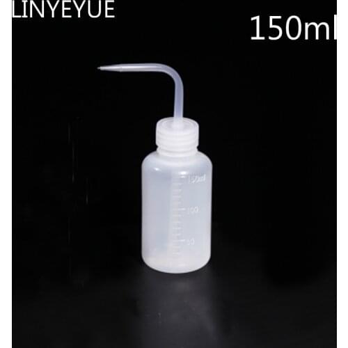 10 pcs/pack 150ml Clear Plastic Blow Washing bottle Tattoo Wash Squeezy Laboratory Measuring Bottle