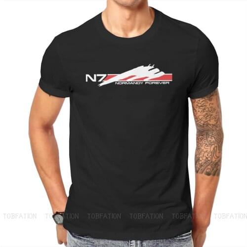Mass Effect Game Normandy Forever N7 Tshirt Top Graphic Men Classic Homme Summer Mens Tops Cotton Harajuku T Shirt
