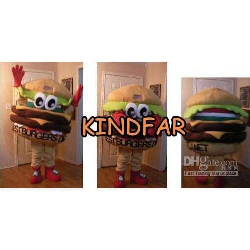 Hot selling Foam Adult cute BEST BURGERS ON THE PLANET HAMBURGER Mascot Costume Fancy Dress Halloween Cartoon Party Outfits