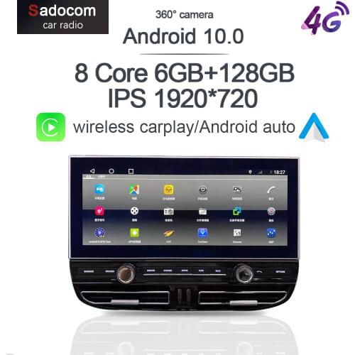 360 Panoramic Camera Carplay 6G+128G Android 10.0 Car DVD Player GPS WIFI Bluetooth 5.0 RDS Radio For Porsche Cayenne 2011-2017