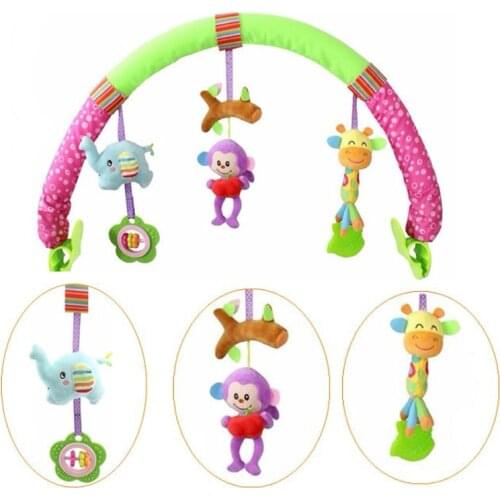 Colorful Baby kids Toy Multifunctional Babyplay Bed Car Seat Crib Stroller Bell Ring Mobiles Toy 20% off