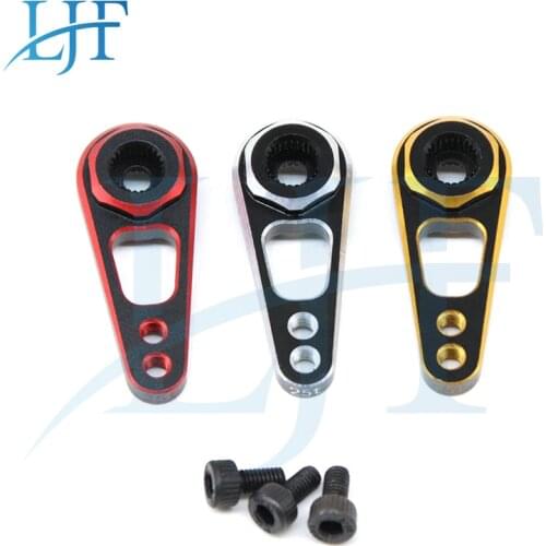 LJF 1pcs RC Car Aluminum Alloy Double Hole 25T Steering Servo Arm for RC Crawler Axial SCX10 90046 Traxxas TRX-4 MST Recat L104