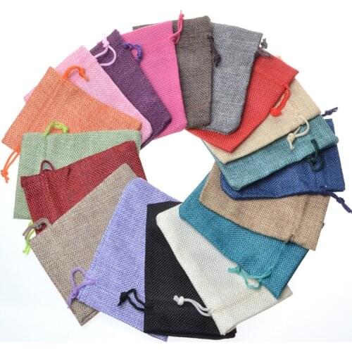 Linen Cotton Drawstring Bag Jewelry Bag Decorative bags Christmas/Wedding Gift Pouch Product Packaging Bags