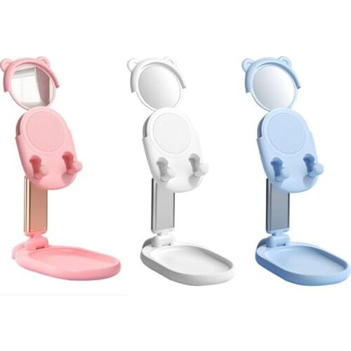 Bear Cute Phone Stand, Mobile Adjustable Desktop Phone Stand Portable Speakerphone Desk Table Phone Holder