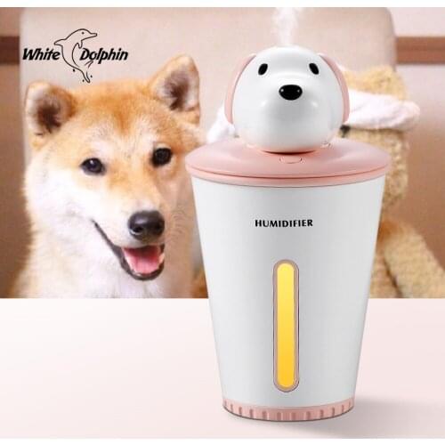 White Dolphin Mini USB Air Humidifier Essential Oil Diffuser Mist Maker Fogger Air Purifier 300ML LED Car USB Aroma Diffuser