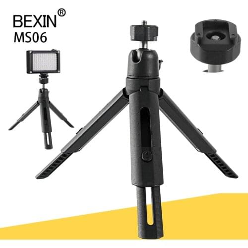 BEXIN MS06 Desktop Tripod Macro Compact Portable Cold Shoe Interface Suitable for SLR Camera Smartphone Flash Microphone