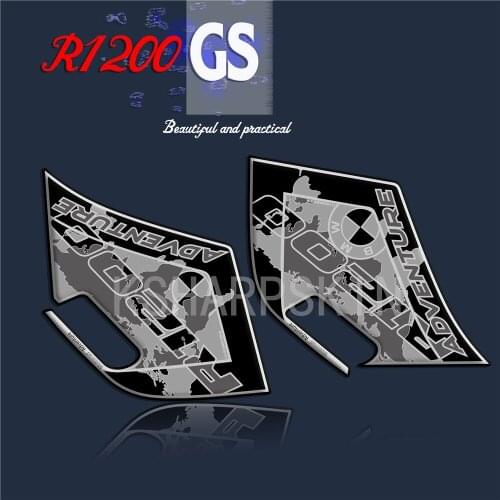 New 3D Gel Sticker Motorcycle Reflective Waterproof Side Sticker Fuel Tank Knee Protector for BMW R1200GS Adventure 2006-2013