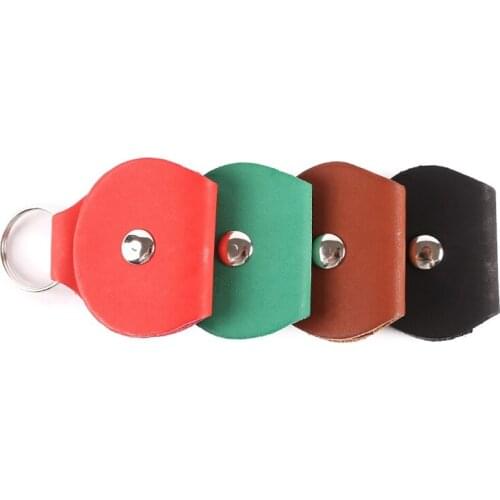 2020 new Top Quality Guitar Pick Holder Genuine Leather Case Bag Keychain Shape Guitar Accessories