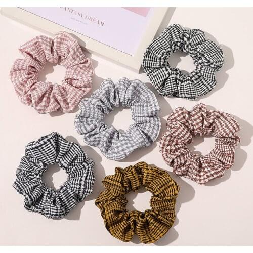New Arriving Swallow Gird Rubber For Hair 6 Pieces Set Women Vintage Rezinochki For Hair Set Wholesale 6pcs Scrunchy Pack