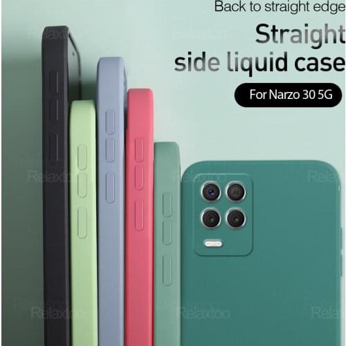 New Liquid Silicone Matte Safe Case Cover For Oppo Realme Narzo 30 20 30A 30a On Realmy Ralme20 Narzo30 Narzo20 Shockproof Back