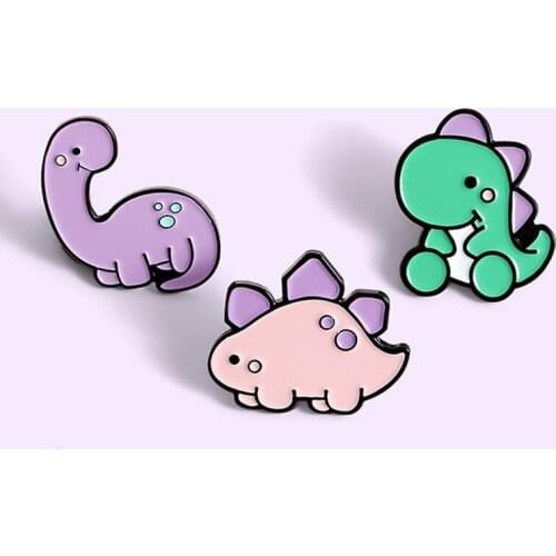 Dinosaur Park Enamel Pin Custom Cute Animal Badge Tyrannosaurus Brooches Bag Clothes Lapel pin Fashion Jewelry Gift Kids