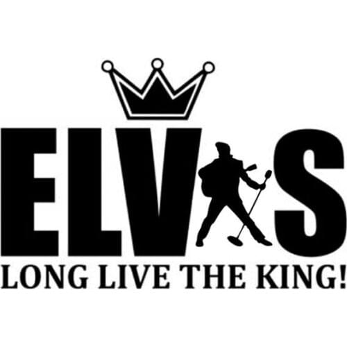 Personalized ELVIS PRESLEY LONG LIVE THE KING PVC 15cm X 10cm Car Sticker and Decal Motorcycle Sunscreen Accessories