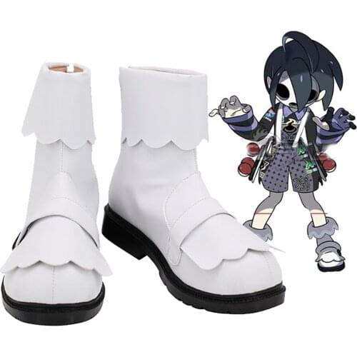 Pokemon Gym Leader Allister Cosplay Boots White Shoes Custom Made Any Size for Unisex