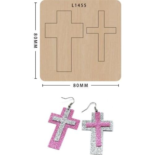 Cross Earrings Cutting Dies For Scrapbooking Suitable For Common Die-cutting Machines In The Market