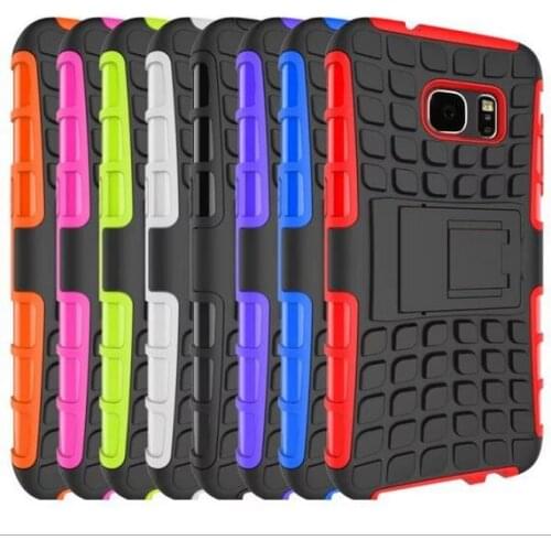 PC+TPU 2 in1 shockproof hard case with kick stand for Galaxy S6 S6 Edge S7 S7 Edge 100 pcs/lot DHL Free shipping