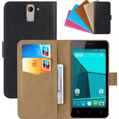Luxury Wallet Case For Senseit E400 PU Leather Retro Flip Cover Magnetic Fashion Cases Strap
