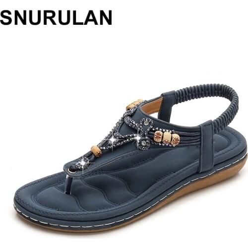 SNURULAN Summer shoes; womens sandals; flat bohemian sandals; Mujer; 2019 collection chaussures femme; Flip flops; slippers