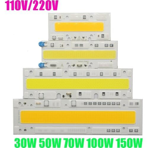 LED COB Bulb Lamp Light 30W 50W 70W 100W 150W 220V Input IP65 Smart IC Fit For DIY LED Flood Light Cold White Warm White